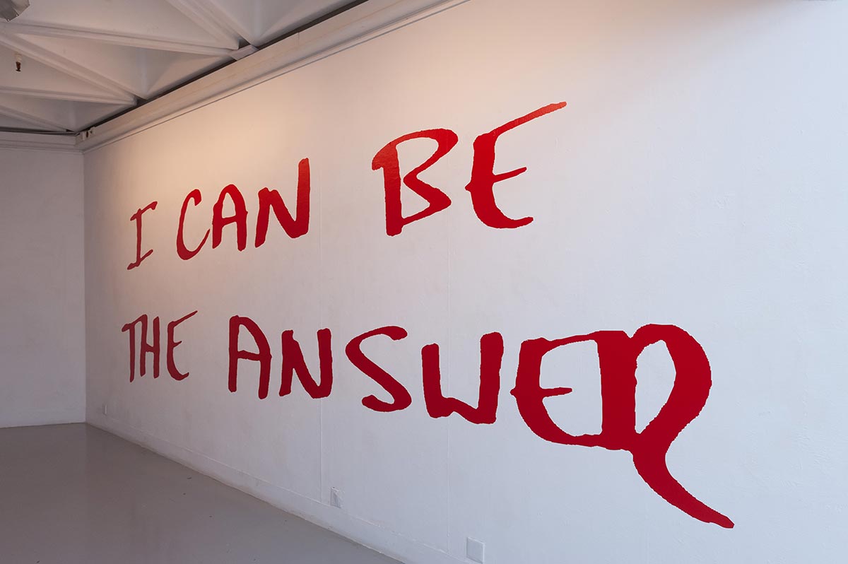 Graffiti: I CAN BE THE ANSWER, 2014 Installation, Pao Galleries (Photo: Bronney Hui)