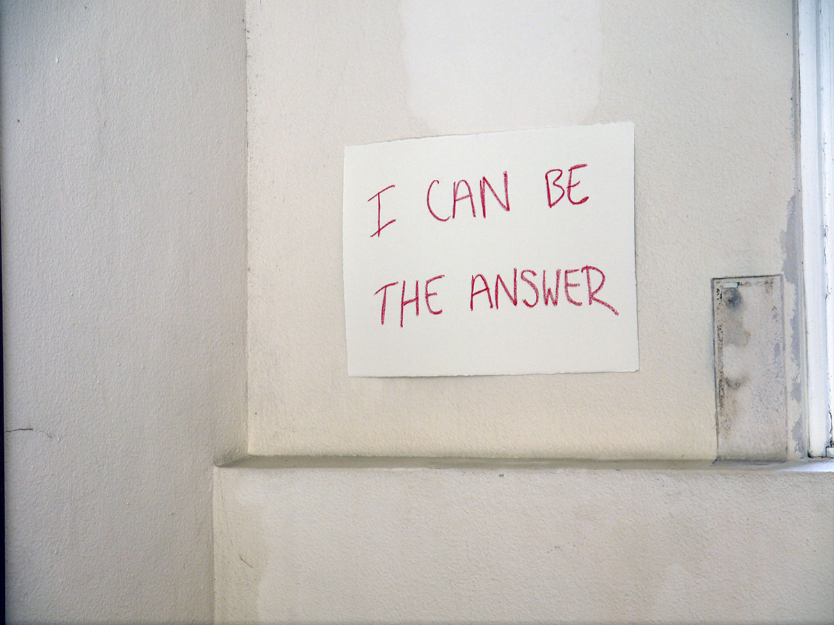 Graffiti: I Can Be The Answer, 2012 Oil Pastel on Paper 76 x 55 cm